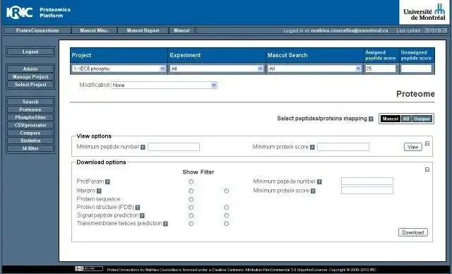 Download web tool or web app ProteoConnections