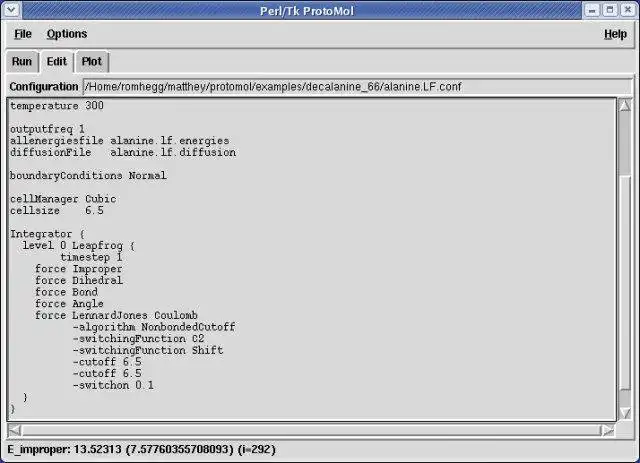 Download web tool or web app ProtoMol- Molecular Dynamics Simulation to run in Windows online over Linux online