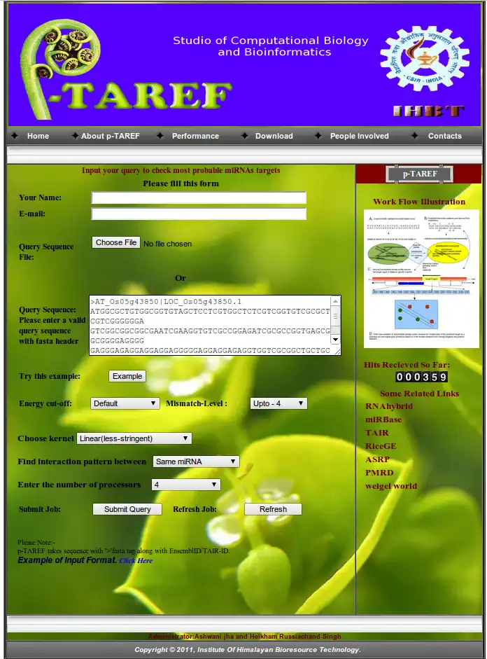 Download web tool or web app p-TAREF to run in Linux online