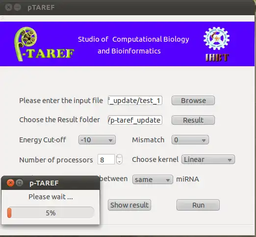 Download web tool or web app p-TAREF to run in Windows online over Linux online