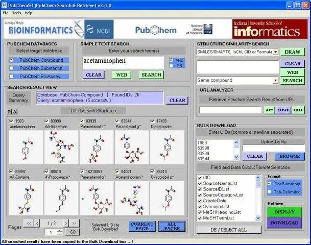 Download web tool or web app PubChemSR