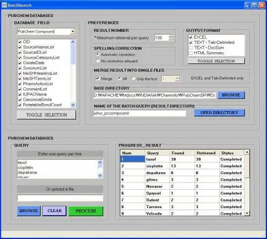 Download web tool or web app PubChemSR to run in Windows online over Linux online