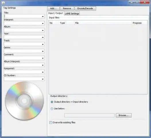 Download web tool or web app Pure Java MP3 Encoder