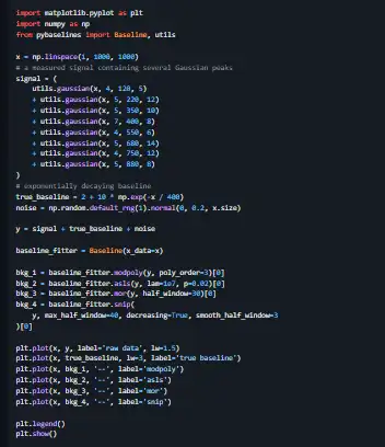 Download web tool or web app pybaselines