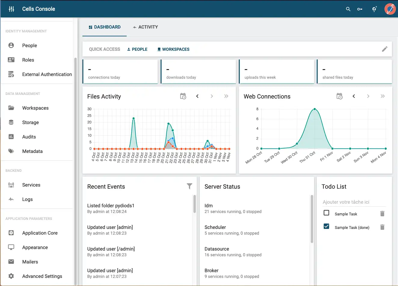 Download web tool or web app Pydio Cells 