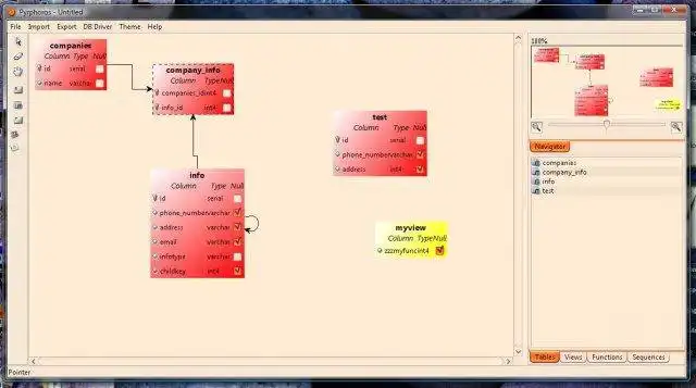 Download web tool or web app Pyrphoros - ERD to Database Design Tool