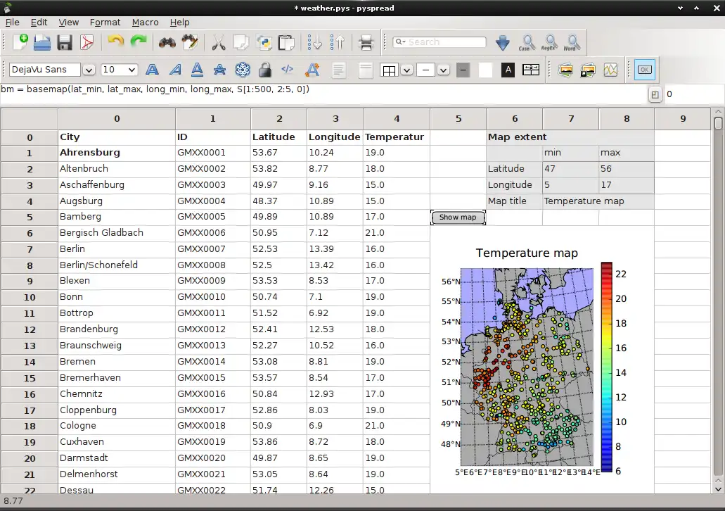 Download web tool or web app pyspread