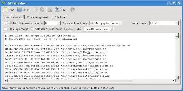 Download web tool or web app QFileHasher