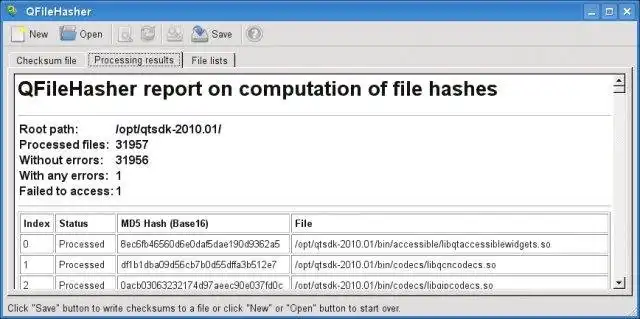 Download web tool or web app QFileHasher