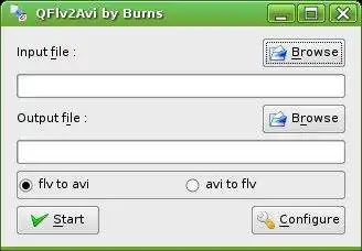 Download web tool or web app QFlv2Avi - ffmpeg GUI