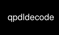 Run qpdldecode in OnWorks free hosting provider over Ubuntu Online, Fedora Online, Windows online emulator or MAC OS online emulator