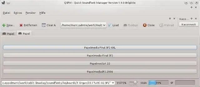 Télécharger l'outil Web ou l'application Web QSFM Quick Soundfont Manager