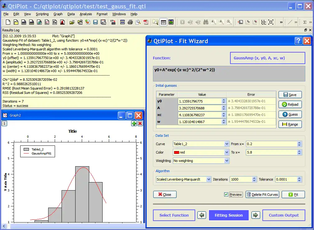 Download web tool or web app QtiPlot to run in Windows online over Linux online