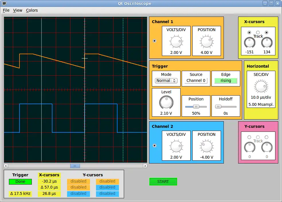 Download web tool or web app Qt-Oscilloscope to run in Linux online