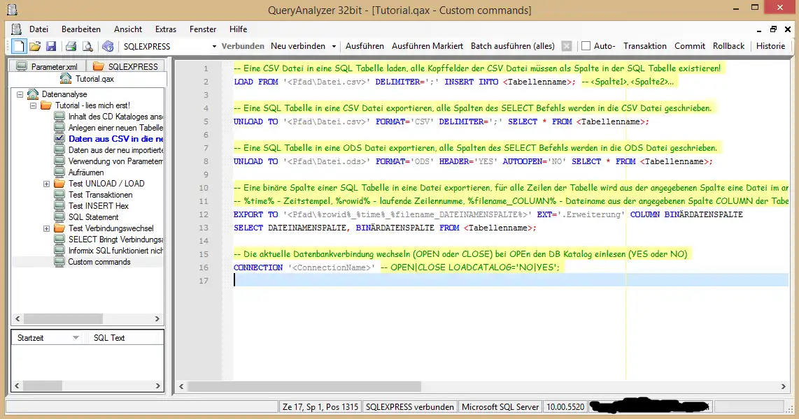 Web aracını veya web uygulamasını indirin QueryAnalyzer