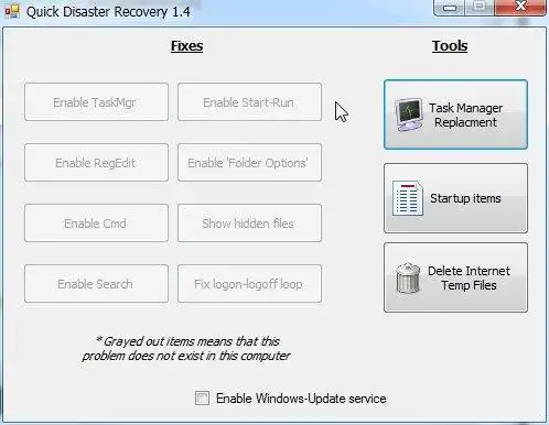 Download web tool or web app Quick Disaster Recovery