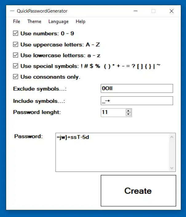 下载网络工具或网络应用程序 QuickPasswordGenerator