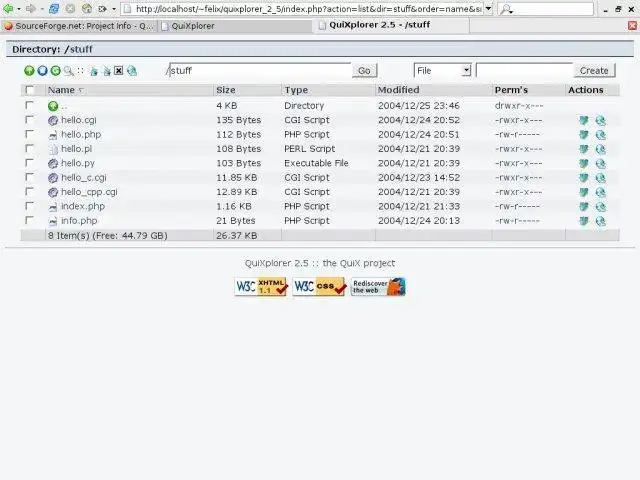 Download web tool or web app QuiXplorer - web-based file-management