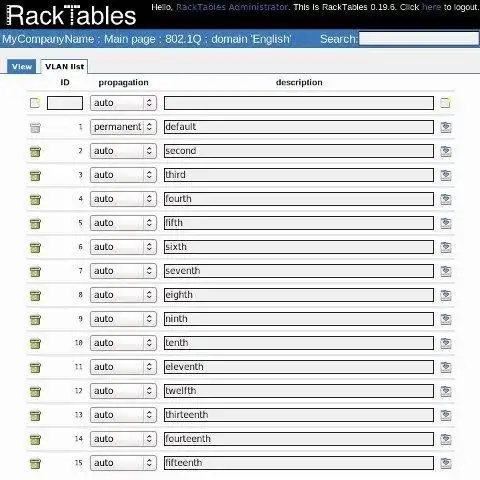 Загрузите веб-инструмент или веб-приложение RackTables