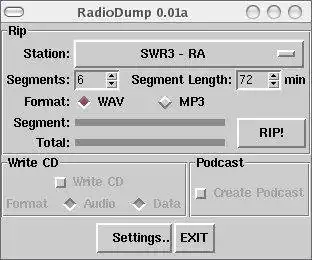 Download web tool or web app radiodump