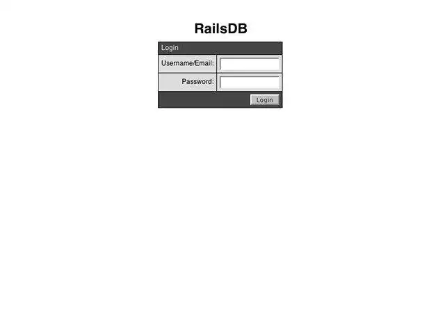 Download web tool or web app RailsDB