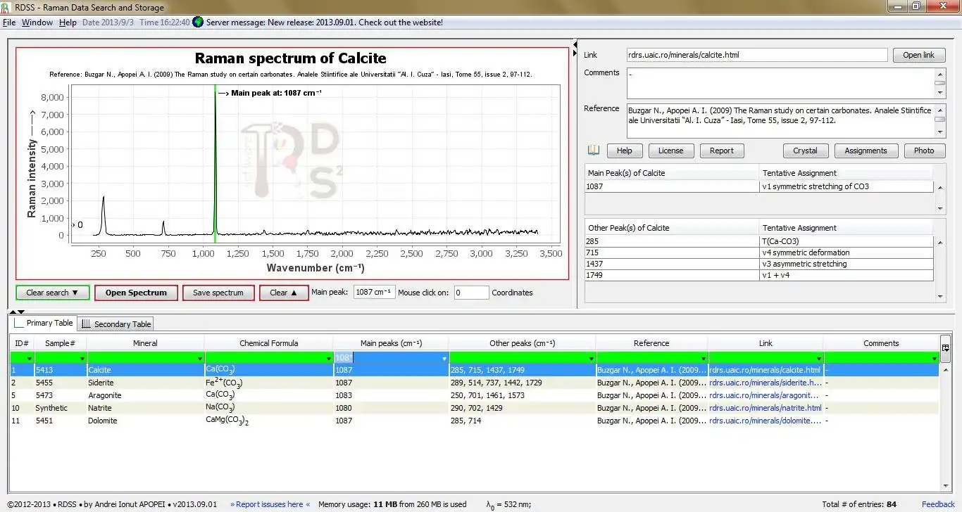 Download web tool or web app Raman Data Search and Storage to run in Linux online