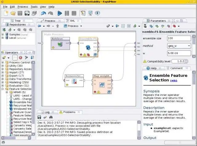 Download web tool or web app RapidMiner Feature Selection Extension