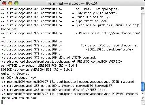 Download web tool or web app rcs ircbot