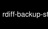 Run rdiff-backup-statistics in OnWorks free hosting provider over Ubuntu Online, Fedora Online, Windows online emulator or MAC OS online emulator