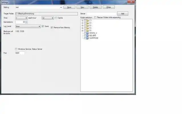 Download web tool or web app RDs Little Windows Backup