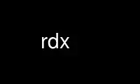 Run rdx in OnWorks free hosting provider over Ubuntu Online, Fedora Online, Windows online emulator or MAC OS online emulator