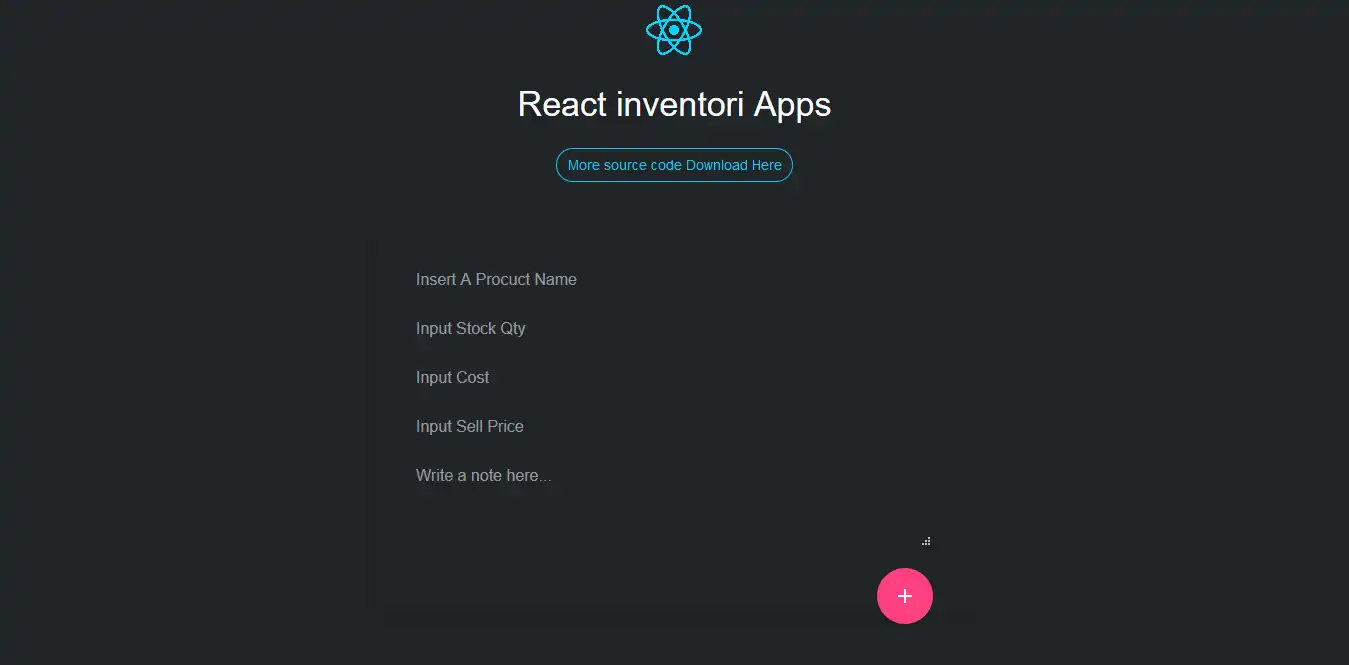 ดาวน์โหลดเครื่องมือเว็บหรือเว็บแอป reactapp inventori การจัดการสต็อกฟรี