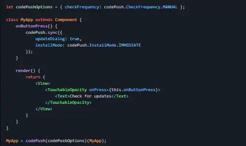 Download web tool or web app React Native Module for CodePush