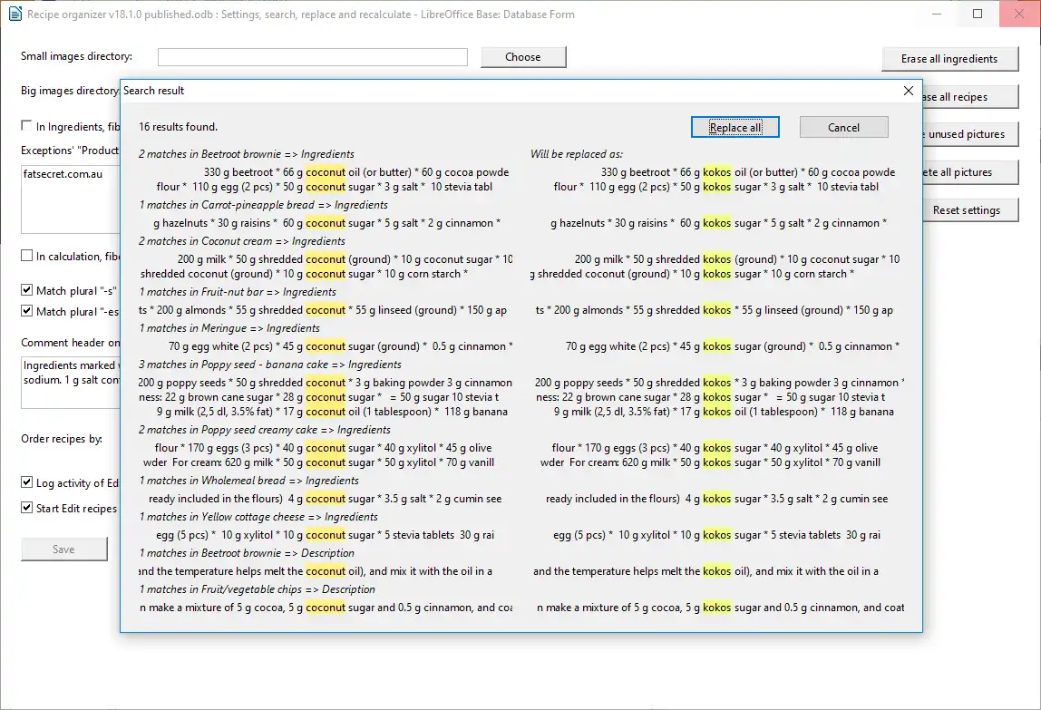 Download web tool or web app Recipe organizer - LibreOffice