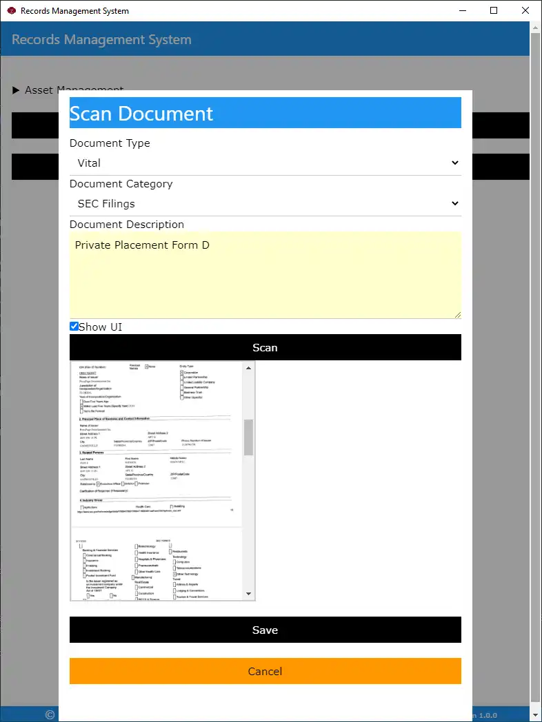 Download web tool or web app Records Management System