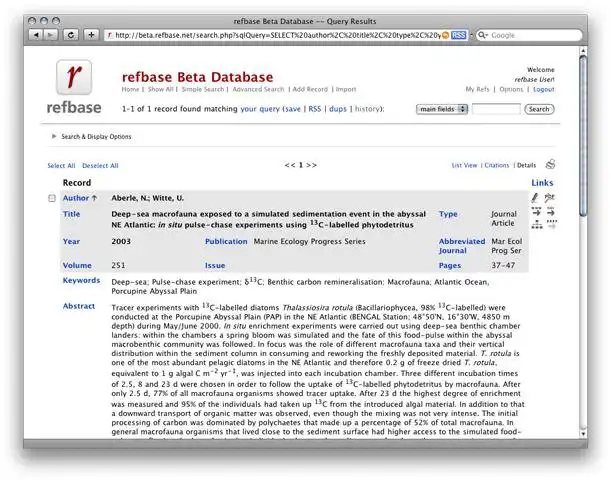 Download web tool or web app refbase - Web Reference Database to run in Linux online