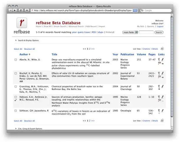 Download web tool or web app refbase - Web Reference Database to run in Linux online