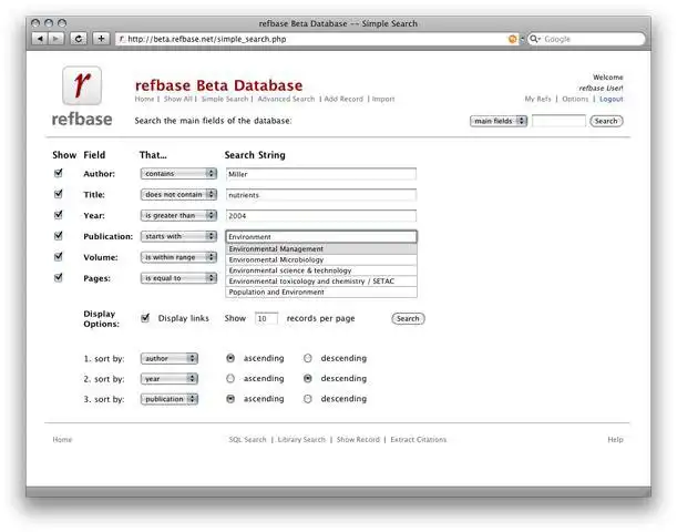 Download web tool or web app refbase - Web Reference Database to run in Linux online