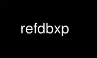 Run refdbxp in OnWorks free hosting provider over Ubuntu Online, Fedora Online, Windows online emulator or MAC OS online emulator