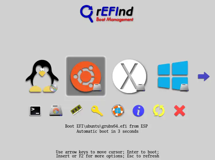 Download web tool or web app rEFInd