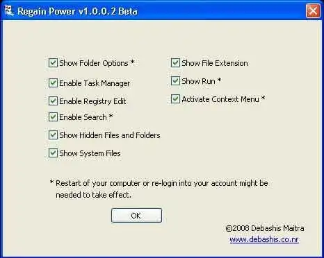 Download web tool or web app Regain Power