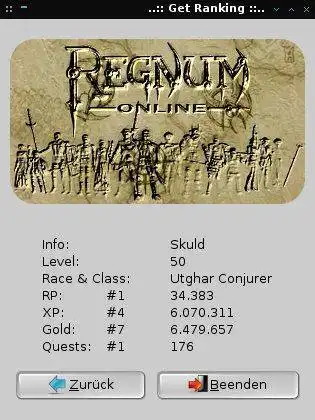 Download web tool or web app Regnum Online get_ranking_gtk