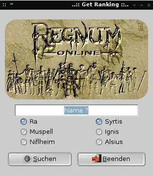 Download web tool or web app Regnum Online get_ranking_gtk