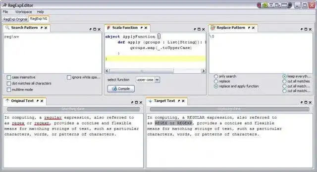 Descargar la herramienta web o la aplicación web Regular Expression Editor (RegExpEditor)