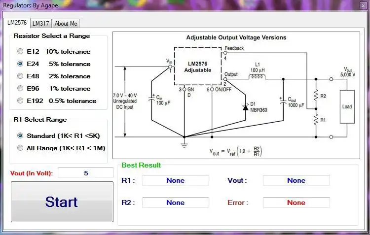 Download web tool or web app Regulator calculator