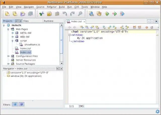 Download web tool or web app REM - A NetBeans Module for ZK