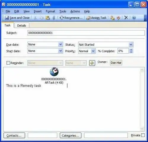 Download web tool or web app Remedy Outlook Integration