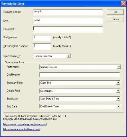 Download web tool or web app Remedy Outlook Integration