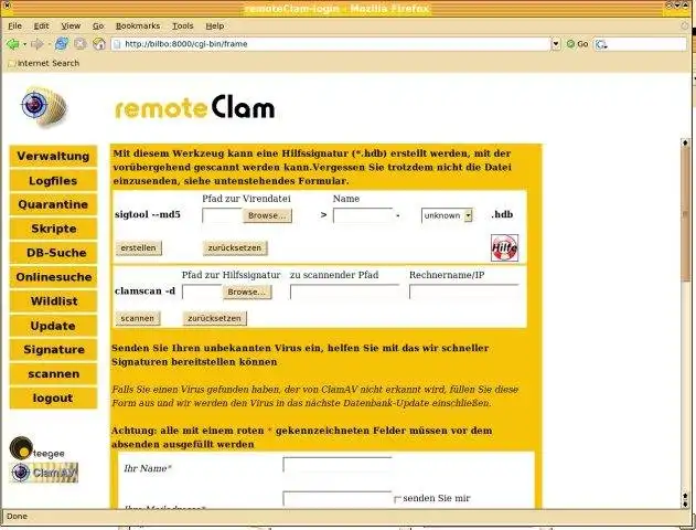 Download web tool or web app remoteClam