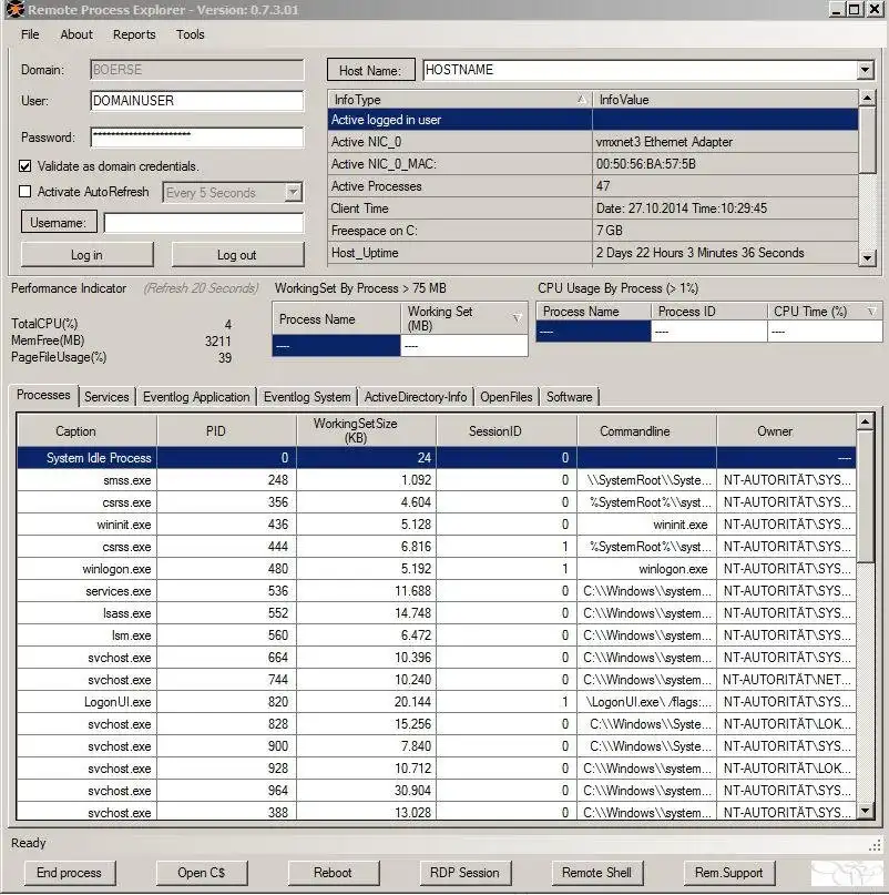 Download web tool or web app RemoteProcessExplorer